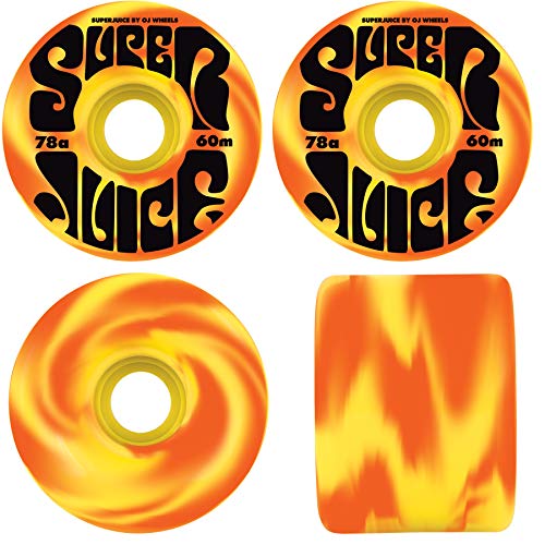 OJ III - Ruedas para monopatín (60 mm, súper Jugo, 78 A), Color Amarillo y Naranja