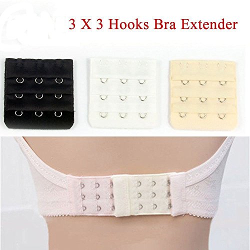 Ammiy® Bra Extender BH 3 Haken Verlängerung 3 Farben Set