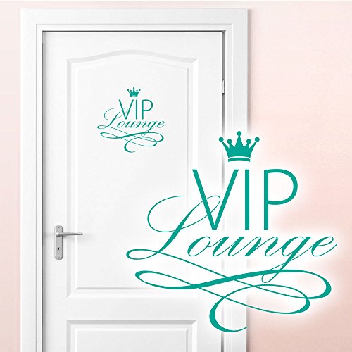 Grandora W5373 Wandtattoo WC Türaufkleber VIP Lounge türkis