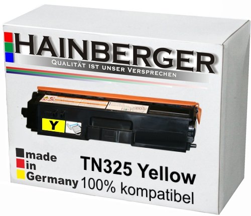 Hainberger Toner Yellow für Brother TN 325 Yellow 3.500 Seiten, kompatibel zu TN 320 / 325 / 328. Geeignet für Brother DCP-9055 Brother DCP-9055 CDN 9270 9270 CDN Brother HL 4140 CN 4150 CDN 4570 CDW 4570 Cdwt 9460 9460 CD 9460 CDN 9460 N 9465 9465 CDN 9970 9970 CDN 9970 CDW