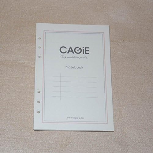 Refills with 6 Hole Lined White Paper for A5/A6 Loose Leaf Binder Notebook RP002-1 (A6)