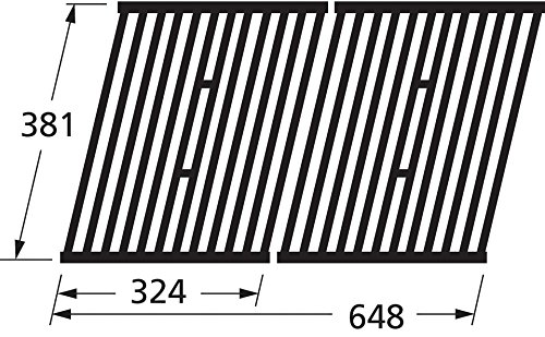 Music City Metals 64362 Grillrostset aus mattem Gusseisen für Gasgrills der Marken Broil King und Sterling (2-teilig) - 2