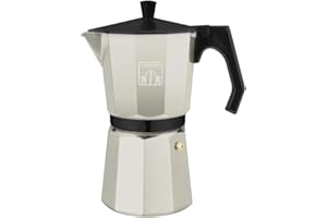 Cecotec Cafetière Italienne Cumbia Mokclassic 1200 Beige. Cafetière En Aluminium Beige, Pour Tous Types De Surfaces, Capacité 600 Ml Idéale Pour 12 Tasses, Poignée Ergonomique
