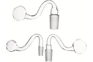 RORA 3 szt. 14 mm męska szklana miska do bonga ręcznie robiony adapter do fajek wodnych - przezroczysta gruba miska S na szklane bongi grube duże miski