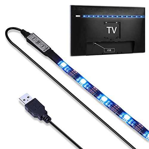 Preisvergleich Produktbild LED Strip TV Hintergrundbeleuchtung 90cm 27leds Streifen Wasserdichte RGB USB-Streifen TV Beleuchtung für TV Monitor PC Laptop von Zuoao