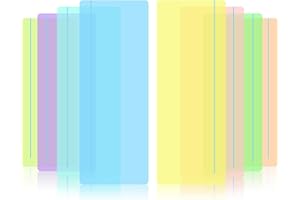 HEDOBCESO 8 Pieces Professional Dyslexia Coloured Reading Overlays And Line | Reading Tracking Rulers for Visual Stress, Dyslexia, Irlens Syndrome, and ADHD