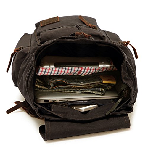 Vintage stile Coreano Degli Uomini di tela Militare zaino In Pelle da uomo  da trekking zaini di tela di canapa ragazzo di scuola zaini di viaggio del  sacchetto|backpack travel bag|backpack motorcyclebackpack drawstring