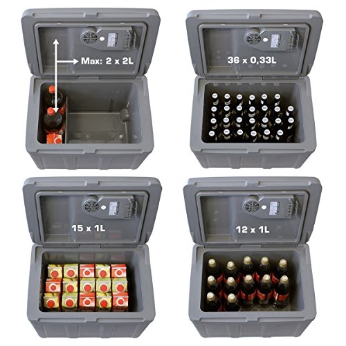 Dino KRAFTPAKET 131002 Kühlbox 12V 230V (WÄRMT & KÜHLT) HÖHE: 42cm GRÖSSE: 45-Liter (40L netto) Elektrische Kühlbox für Auto Boot Camping, A++ mit ECO-Modus [Energieklasse A++] - 3