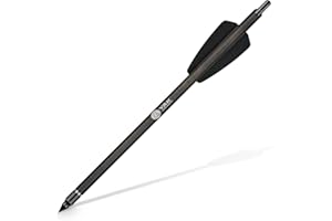 YAK Archery Armbrust Carbon Bolzen für EK Archery Adder Cobra System - 7,5 Zoll, 185 Grain, 10 Stück, Schwarz