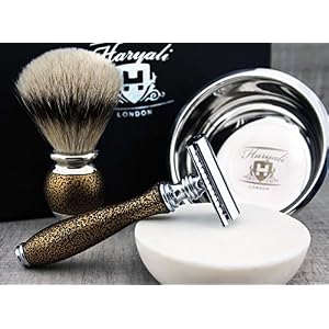 Silver Tip Brush & DE Safety Razorwith Bowl & Soap. - Image 3