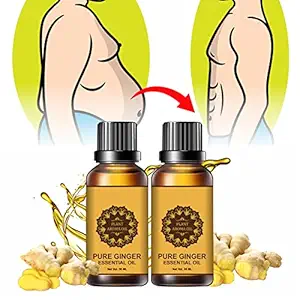 Exomoon Belly Drainage Ginger Oil, Lymphatic Drainage Ginger Oil, Slimming Tummy Ginger Oil,PACK OF 2, 60ML
