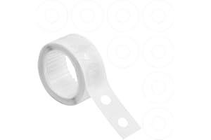 Anseom Anneaux de Renforcement Lot de 250, Œillets de Renfort Étiquette de Renfort de Trou en Papier Autocollant Trous pour étiquettes Décoratives, Diamètre 15 mm (Transparent)