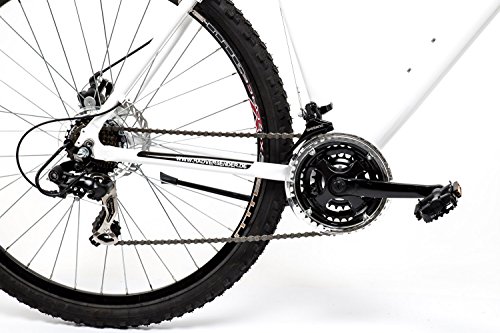 28″ Zoll MTB Alu Cross Fahrrad MIFA Mountainbike Shimano Scheibenbremsen weiss - 3