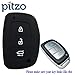 PITZO Car Silicone Key Cover for 3 Button Remote Smart Key Shell/Case/Body for Hyundai Creta / i20 Elite "Push Button Start" - Black RS.245.00
