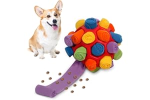 Piashow Pelota de olfateo para perros, alfombra de olfateo, juguete interactivo para perros, pelota de alimentación para perros grandes y pequeños, juguete para perros y mascotas, rojo