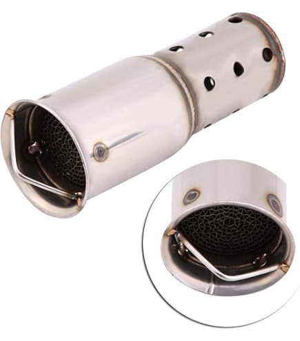 Silencieux DB Killer Universel Amovible - Pour Tuyaux D'échappement 60-63 Mm - Acier Inoxydable - Longueur 140 Mm - 9