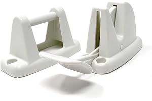 Mystatic WHITE DOOR CLIP FOR STATIC CARAVAN CATCH RETAINER HOLDER DOOR LEVER TOURING BOAT
