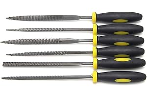 BYUTFA 6 Pezzi 140 mm Mini raspa per limatura in Metallo Lima ad ago Strumenti per Legno Lavorazione Manuale del Legno