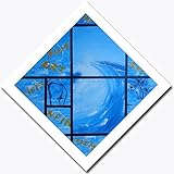 Sexy Gesäß, Welle in einer Mondrian Komposition. Surfkunst auf Giclée-Druck :: SurfKunstwerk auf Spritzerdruck