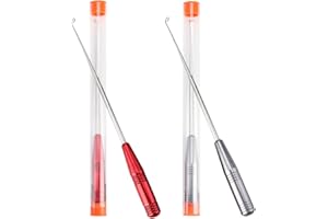 FAGENT Angelhaken Entferner, 2 Stück Edelstahl Angeln Aushaken Tragbarer Angelzubehör Rot & Grau, Multifunktionale Angelzange, Hakenlöser Zange Angelwerkzeuge Aushaken Auszieher Angel Zubehör