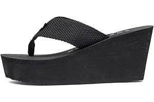 Rocket Dog Diver Damskie klapki typu japonki, na klinowym koturnie z komfortową pianką