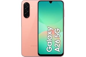 Samsung Galaxy A26 5G, Android Smartphone, 128GB Storage, 6GB RAM, Peach Pink, 50MP Camera, Large Display, Long Battery Life (UAE Version)