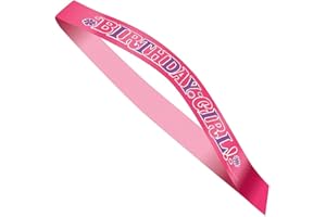 Unique Party 69025 - Hot Pink Satin Birthday Girl Sash