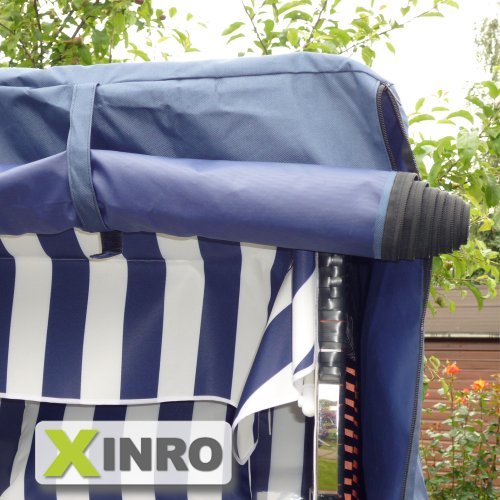 Luxus XXXL Strandkorbhülle Strandkorbschutzhülle Premium Strandkorb Schutzhülle Bootsplane 165cm B x 165cm H x 100cm T von XINRO® - 2