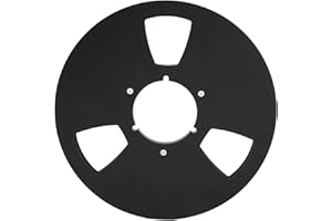 CICIGLOW Bobina di Nastro Vuota, Bobina di Avvolgimento Audio in Alluminio con Bobina Aperta da 10 Pollici per Bobine Audio Ampex Grand Master 456 per Nastro da 1/4 di Pollice (Nero)
