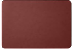 Eglooh - Herms - Sous main Bureau en Cuir Rouge Bordeaux cm 65x45 - Coutures Artisanales et Angles Ronds - Made in Italy