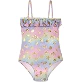SLIPSTOP Golden Swimsuit Kız &Ccedil;ocuk Mayo UV Korumalı, 2163390