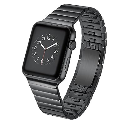 Elobeth Bracelet en acier inoxydable à fermoir magnétique pour Apple Smart Watch Boucle milanaise