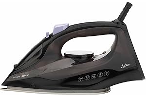JATA JEPL2241 - Plancha de Ropa 2200 W. Suela de Cerámica. Golpe de Vapor 180 g. Vapor Vertical. Función de Autolimpieza. Antigoteo. Depósito: 200 ml