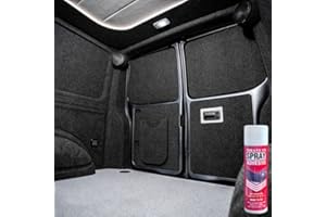 Shield Autocare 4 Way Stretch Anthracite| Charcoal Grey Van Lining Camper Conversion Carpet Trim Bundle Kit-Includes High Temperature Trimfix Adhesive Glue (2 M + 2 Trim FIX)