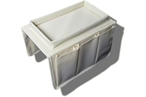 DASKING podłokietnik na sofę do przechowywania, torba do przechowywania, na sofę, organizer na pilota/kubek do herbaty (jeden rozmiar, beżowy)