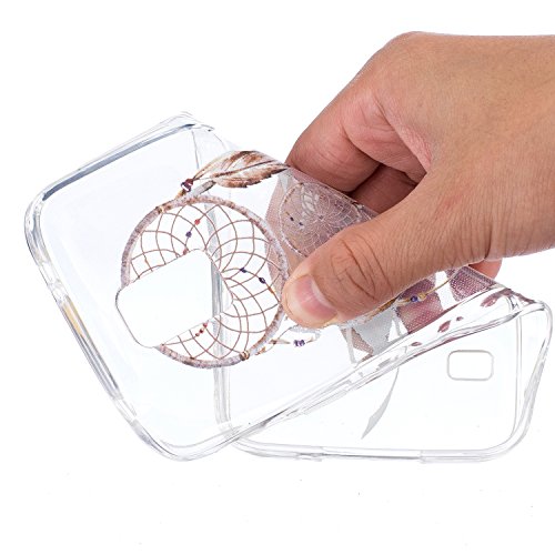 SKYXD für Samsung Galaxy S5 / Galaxy S5 Neo Hülle Silikon Durchsichtig mit Muster Feder Traumfänger ,Biegsam Klar Weich Dünn [Kratzfeste Rutschfest] Gummi Handy Schutz Schale mit [Eule Handyanhänger + Eingabestifte] Etui für Samsung Galaxy S5/S5 Neo Transparent Cover Flexible Clear Soft Slim Case Skin with Touch Pen Dust Plug - 5