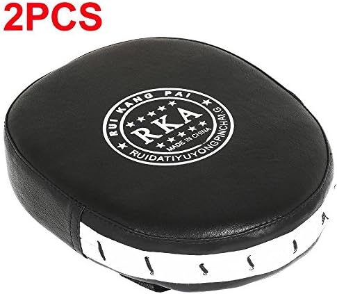 tinkertonk 2 X Leather Boxing Mitt Training Target Focus Punch Pad Glove Karate Muay Thai Kick MMA