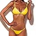 Produktbild Luckycat Strand Damen Bikini mit Quaste Set Bademode Badeanzüge Bikinis für Frauen Mädchen Bandeau Zweiteilig (Gelb, Small)