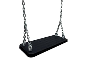 CHILDWOOD PLAY Commercial Grade Kids Rubber Flat Swing Seat with Heavy Duty Steel Chains – Garden, Sensory, Playground Equipment for Toddlers and Children – Durable and Safe