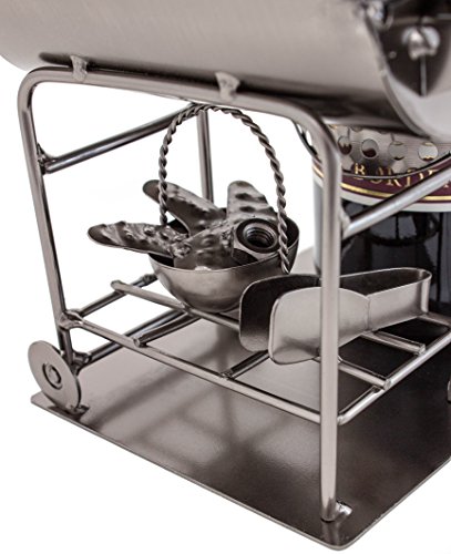 BRUBAKER Flaschenhalter Barbecue Metall Skulptur mit Geschenkkarte - 4