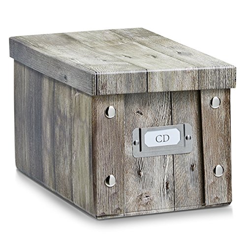 Zeller 17865 CD-Box Wood, Pappe 16,5 x 28 x 15 cm