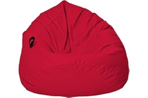 MB MILLINDABAG MILLINDABAG Kastanie Tropfenform Sitzsack für Kinder Jugendliche und Erwachsene Beanbag Kissen Indoor & Outdoor Gaminggeignet bereits gefüllt Sitzkissen Bodenkissen (Rot, XL-Durchmesser 77 cm)