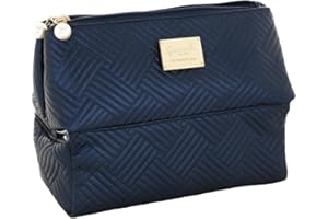 Camomilla Milano Beauty Case da Viaggio, Borsa Porta Trucchi, Collezione Cortina, Colore Blu