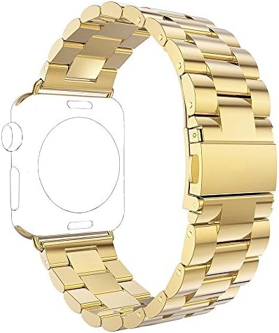 Apple Watch Strap MLIYA Stainless Steel Strap Wrist Band Replacement Bracelet for Apple iWatch - 38mm Gold