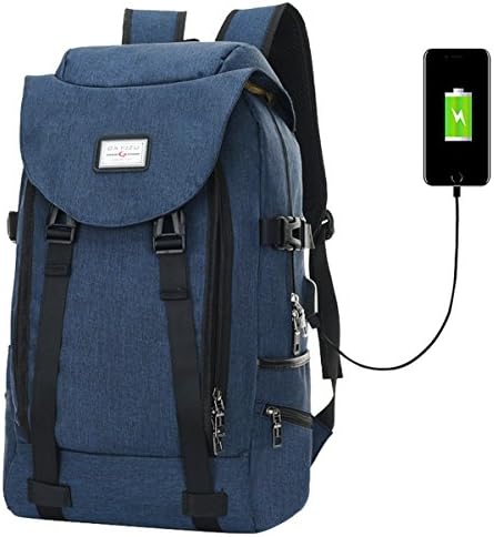 Super Modern Unisex Nylon School Backpack with USB Charger Port 15 inch Laptop Bag for Teen Girls and Boys Cool Sports Backpack