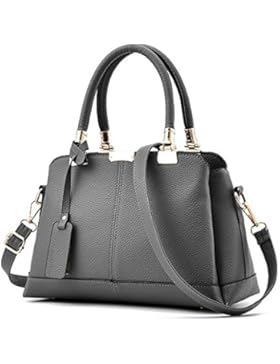 ANNE Damen Henkeltaschen Schultertasche Tasche Dunkelgrau