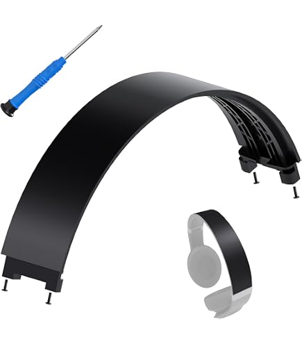 Solo3 - Kit di riparazione per cuffie Beats Solo 3 Wireless e Solo 2 Wireless (fascia nera lucida cuscinetti neri