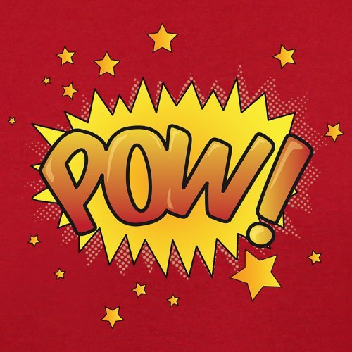 Superheld-Pow-Lustiger-Baby-Body-Rot-12-bis-18-Monate