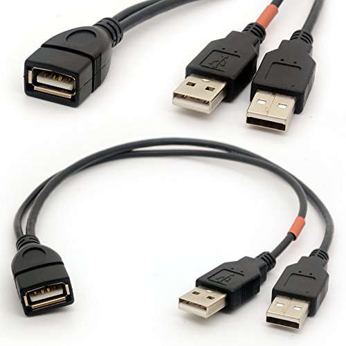 USB-Kabel Y-Verteiler USB 2.0 Energien-Erhöhung Naben-Adapter 1 Frau 2 Mann-Daten-Aufladeeinheit Kabel-Verlängerung Codeart a 30cm