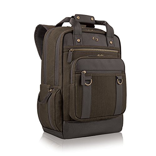 SOLO Executive Backpack with Padded Compartment for 15.6-Inch Laptop - Brown
